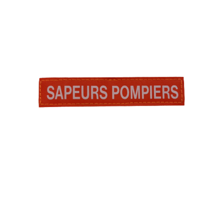 BARRETTE SAPEURS POMPIERS - ORANGE  DOS VELCRO